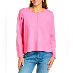 French Connection Baby Soft Della Vhari Long Sleeve Sweater, Pink,Scoop Neck, XS